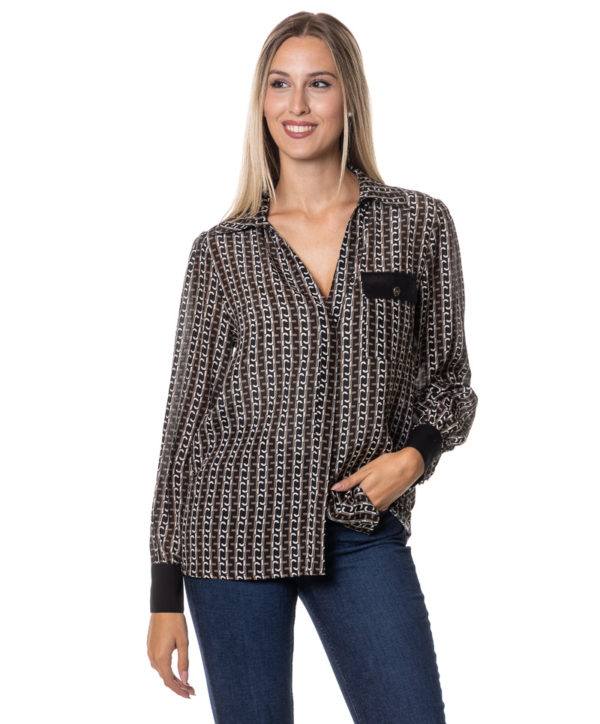 LIU JO CAMICIA LJCF3300T3598 NER-3