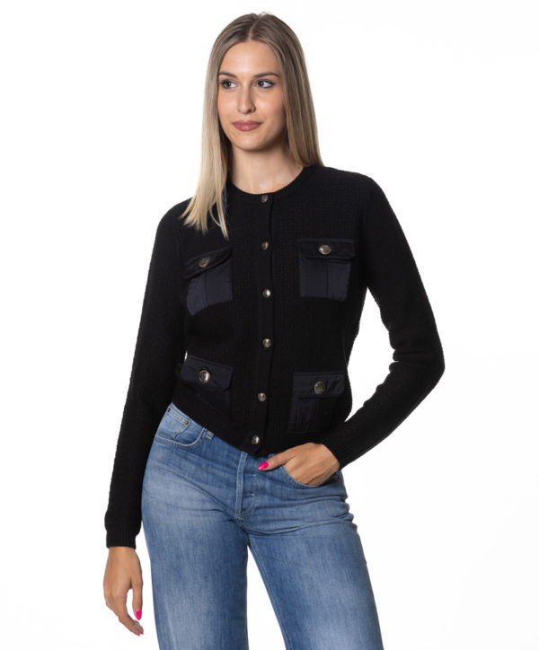 ELISABETTA FRANCHI CARDIGAN CBMK22S47E2 NER-3