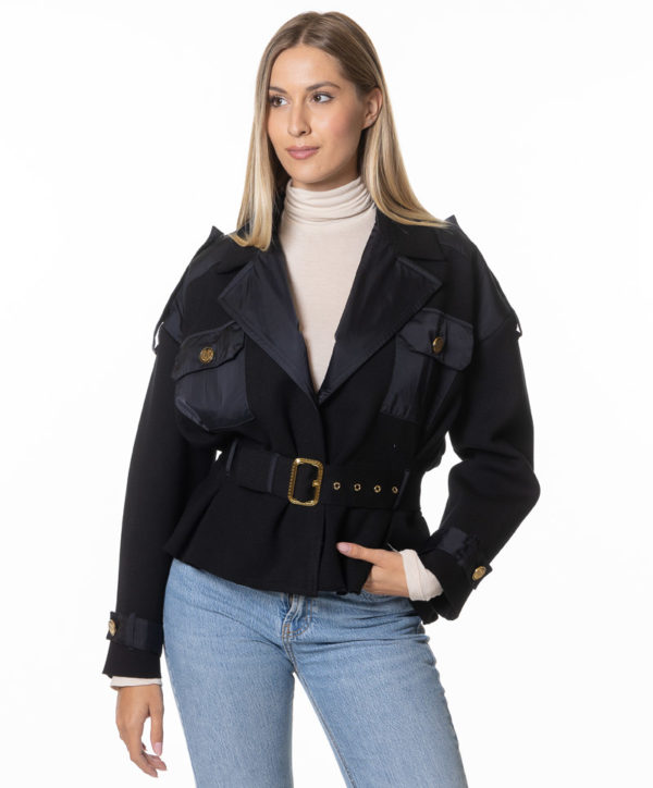ELISABETTA FRANCHI GIUBBINO CBJK05M47E2 NER-3