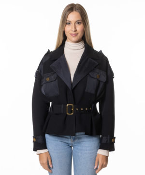 ELISABETTA FRANCHI GIUBBINO CBJK05M47E2 NER-1