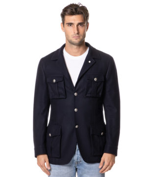 LUBIAM FIELD JACKET LU288125527 BLU-1