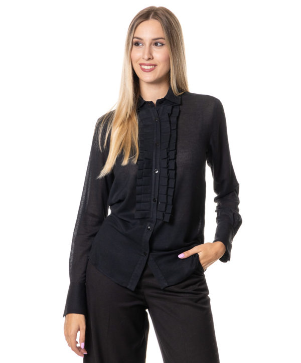 MAZZARELLI CAMICIA ZADMARIROUCHESB270 NER-3
