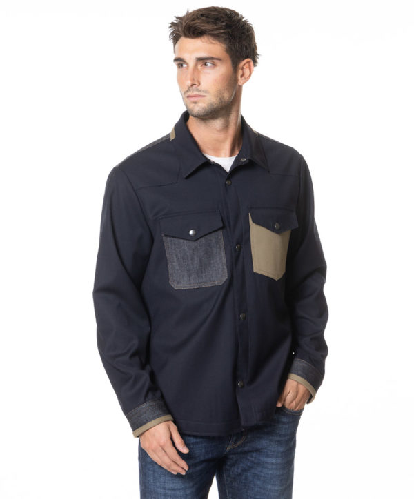 OFFICINA36 OVERSHIRT OF7655LORITA BLU-3
