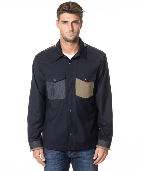 OFFICINA36 OVERSHIRT OF7655LORITA BLU-1