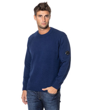 C.P. COMPANY MAGLIA CPKN047A110149A BLU-3