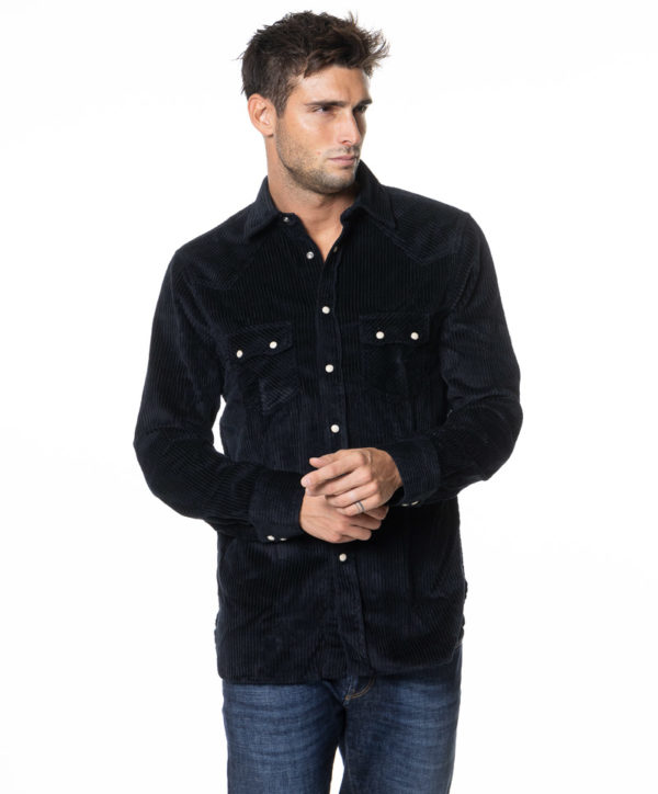 DOPPIAA CAMICIA DPAARIOSTOX7301 BLU-3