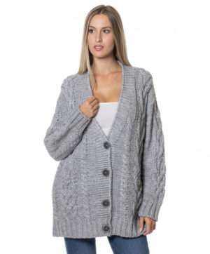 LIU JO MAXI CARDIGAN LJCF4248MA329 GRE-3