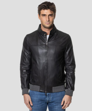 GIMO'S GIUBBINO PELLE GS104067L NER-3